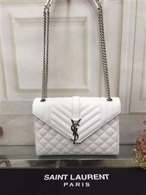 YSL small white shoulder shoulder college bag 4791