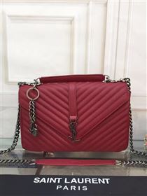 YSL large wine shoulder College bag 4716