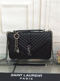 YSL large black shoulder College bag 4718