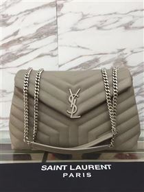 YSL large gray chain shoulder monogram bag 4733