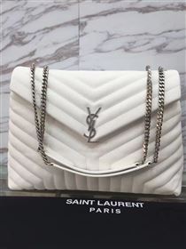 YSL X-large white chain shoulder monogram bag 4735