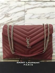 YSL X-large wine shoulder monogram bag 4736