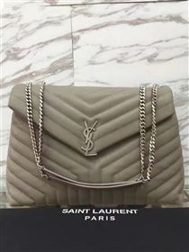 YSL X-large gray shoulder monogram bag 4737