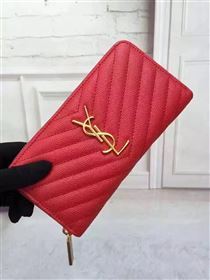 YSL zipper wallet red bag 4857