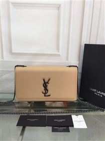 YSL caviar tan clutch shoulder bag 4863