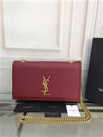 YSL wine caviar clutch shoulder bag 4868