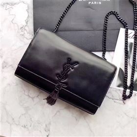 YSL black Tassel clutch chain bag 4872
