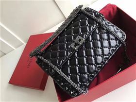 Valentino black rockstud tote 24cm shoulder bag 4875