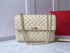 Valentino cream large rockstud shoulder tote bag 4882