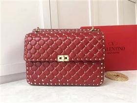 Valentino large rockstud tote wine shoulder bag 4884
