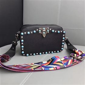 Valentino small black shoulder rockstud bag 4897