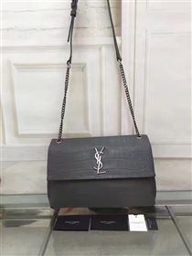 YSL gray shoulder college flap bag 4805