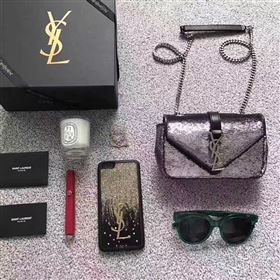 YSL small clutch shoulder silver bag 4819