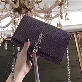 YSL new Tassel clutch v hardware silver bag 4824