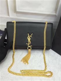 YSL smooth black chain clutch Tassel bag 4831