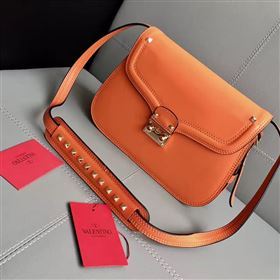 Valentino large crossbody shoulder flap orange bag 4962