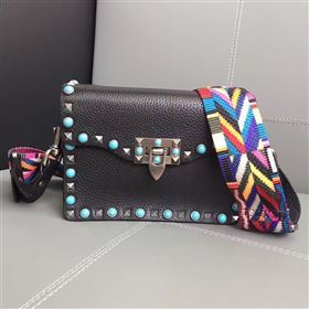 Valentino small shoulder flap black bag 4965