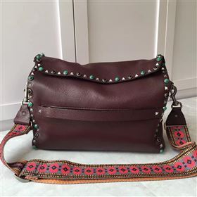 Valentino large wine shoulder body cross bag 4979