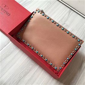 Valentino large tan clutch bag 4991