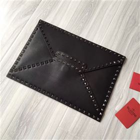 Valentino large black clutch rockstud bag 4916