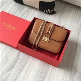 Valentino dark tan small chain body cross bag 4937