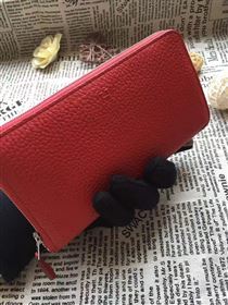Hermes large wallet red bag 5049