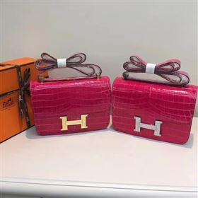 Hermes crocodile Constance red paint bag 5053