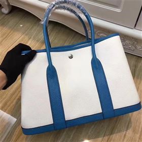 Hermes Garden Party tri-color cream handbag bag 5067