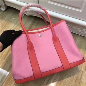 Hermes Garden Party tri-color pink handbag bag 5069