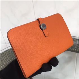 Hermes dogon wallet orange bag 5091