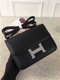 Hermes Constance top black leather bag 5098