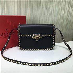 Valentino black shoulder rockstud bag 5018