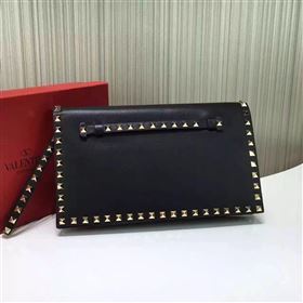 Valentino black clutch rockstud bag 5020