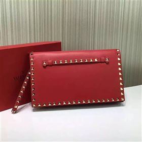 Valentino red clutch rockstud bag 5021