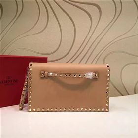 Valentino tan clutch rockstud bag 5022