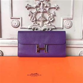 Hermes large Constance purple top wallet leather bag 5035