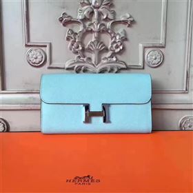 Hermes large Constance sky top wallet leather bag 5036