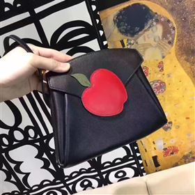 Hermes new small black shoulder red bag 5144