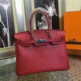 Hermes ostrich wine Birkin bag 5149