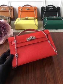 Hermes mini Epsom red Kelly bag 5154