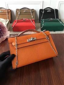 Hermes mini Epsom orange Kelly bag 5155