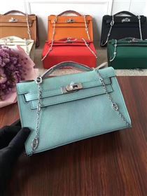 Hermes mini Epsom green Kelly bag 5158