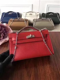 Hermes mini Chevre red Kelly bag 5162