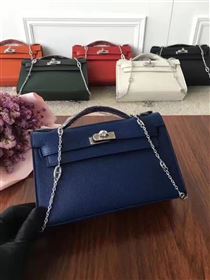 Hermes mini Chevre navy Kelly bag 5168