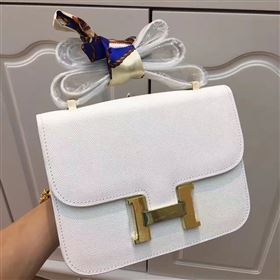 Hermes Epsom white Constance bag 5191