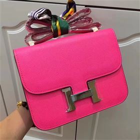 Hermes Epsom Constance red rose bag 5196