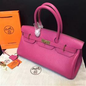 Hermes 42cm leather Birkin rose bag 5112