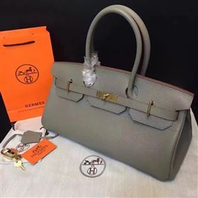 Hermes 42cm leather gray Birkin bag 5113