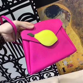 Hermes new small rose shoulder red bag 5139