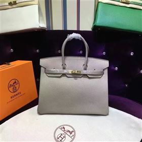 Hermes grain Birkin gray bag 5290